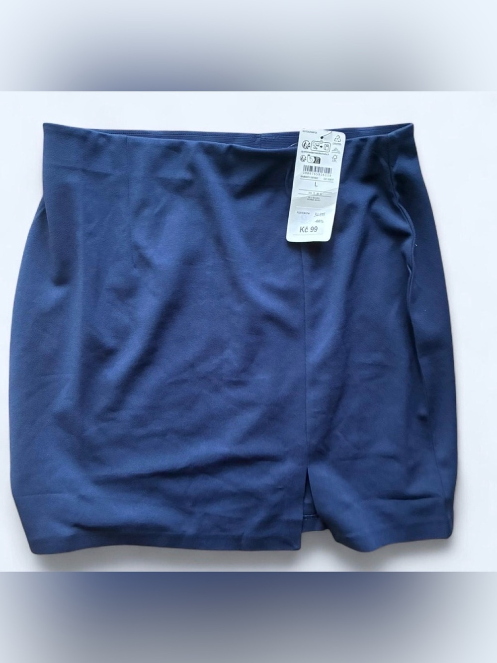 NWT - Navy Blue Mini Skirt with Front Slit